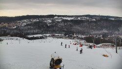 Horní část sjezdovky skiareálu Hlubočky