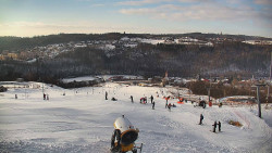 Horní část sjezdovky skiareálu Hlubočky