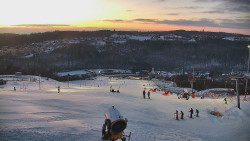 Horní část sjezdovky skiareálu Hlubočky