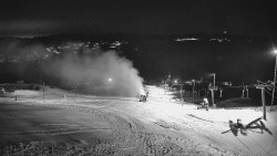 Horní část sjezdovky skiareálu Hlubočky