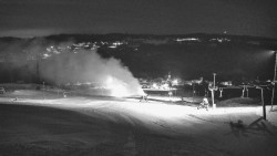 Horní část sjezdovky skiareálu Hlubočky