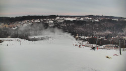 Horní část sjezdovky skiareálu Hlubočky