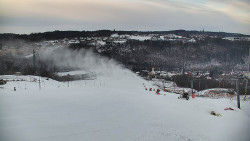 Horní část sjezdovky skiareálu Hlubočky