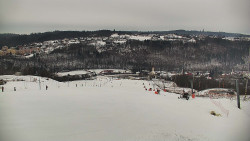 Horní část sjezdovky skiareálu Hlubočky