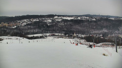 Horní část sjezdovky skiareálu Hlubočky