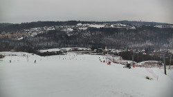Horní část sjezdovky skiareálu Hlubočky