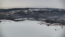 Horní část sjezdovky skiareálu Hlubočky