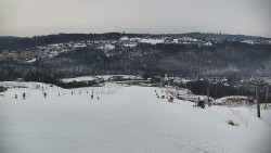 Horní část sjezdovky skiareálu Hlubočky