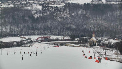 Horní část sjezdovky skiareálu Hlubočky