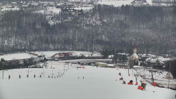 Horní část sjezdovky skiareálu Hlubočky