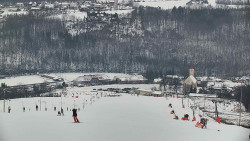Horní část sjezdovky skiareálu Hlubočky