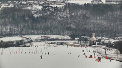 Horní část sjezdovky skiareálu Hlubočky