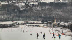 Horní část sjezdovky skiareálu Hlubočky