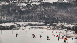 Horní část sjezdovky skiareálu Hlubočky