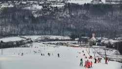 Horní část sjezdovky skiareálu Hlubočky