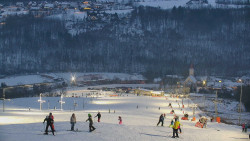 Horní část sjezdovky skiareálu Hlubočky