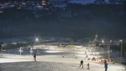 Horní část sjezdovky skiareálu Hlubočky