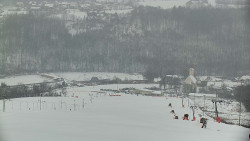 Horní část sjezdovky skiareálu Hlubočky