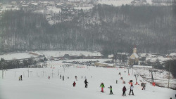 Horní část sjezdovky skiareálu Hlubočky