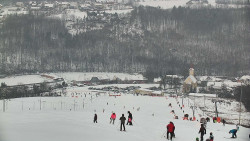 Horní část sjezdovky skiareálu Hlubočky