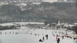 Horní část sjezdovky skiareálu Hlubočky