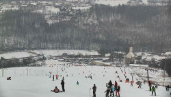 Horní část sjezdovky skiareálu Hlubočky