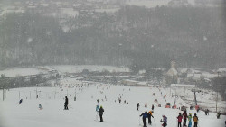 Horní část sjezdovky skiareálu Hlubočky