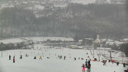 Horní část sjezdovky skiareálu Hlubočky