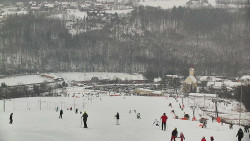 Horní část sjezdovky skiareálu Hlubočky