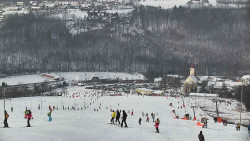 Horní část sjezdovky skiareálu Hlubočky
