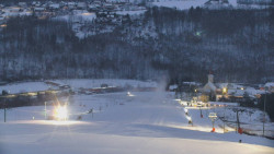 Horní část sjezdovky skiareálu Hlubočky