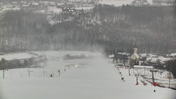 Horní část sjezdovky skiareálu Hlubočky