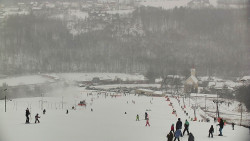 Horní část sjezdovky skiareálu Hlubočky