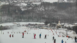 Horní část sjezdovky skiareálu Hlubočky