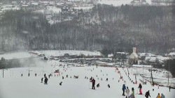 Horní část sjezdovky skiareálu Hlubočky