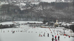 Horní část sjezdovky skiareálu Hlubočky