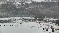 Horní část sjezdovky skiareálu Hlubočky