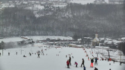 Horní část sjezdovky skiareálu Hlubočky