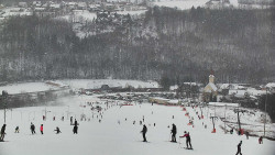 Horní část sjezdovky skiareálu Hlubočky