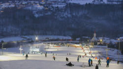 Horní část sjezdovky skiareálu Hlubočky