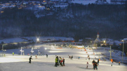 Horní část sjezdovky skiareálu Hlubočky