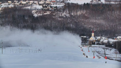 Horní část sjezdovky skiareálu Hlubočky