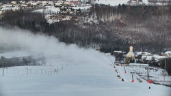 Horní část sjezdovky skiareálu Hlubočky