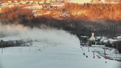 Horní část sjezdovky skiareálu Hlubočky
