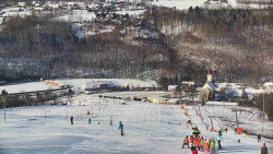 Horní část sjezdovky skiareálu Hlubočky