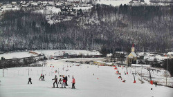 Horní část sjezdovky skiareálu Hlubočky