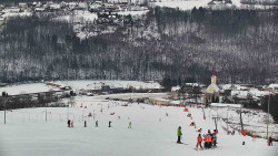 Horní část sjezdovky skiareálu Hlubočky