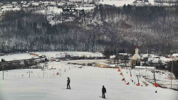 Horní část sjezdovky skiareálu Hlubočky