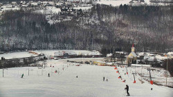 Horní část sjezdovky skiareálu Hlubočky