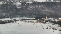 Horní část sjezdovky skiareálu Hlubočky